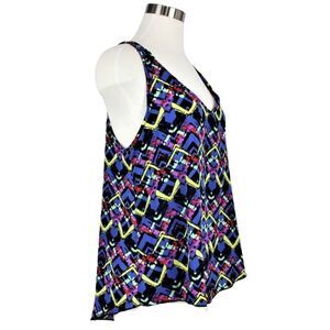 Love J. Sleeveless Swing Tank Top Adjustable Racerback Multicolor Size Large